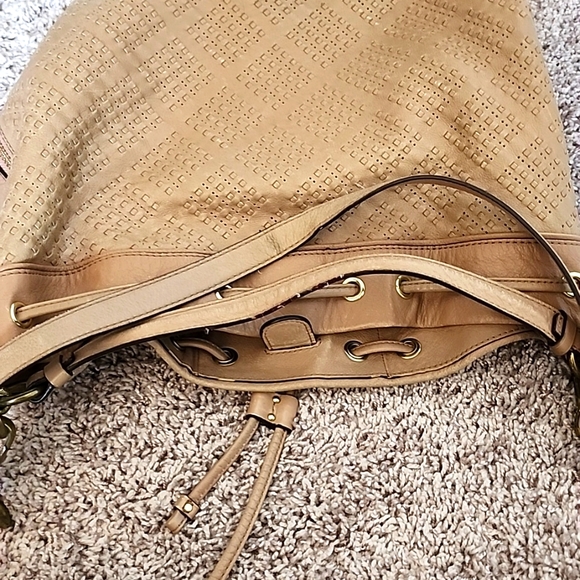 Coach Madison Marielle Woven Leather Drawstring Handbag GUC - Picture 8 of 16